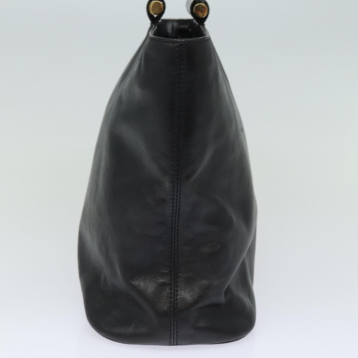 CELINE Hand Bag Leather Black - 4