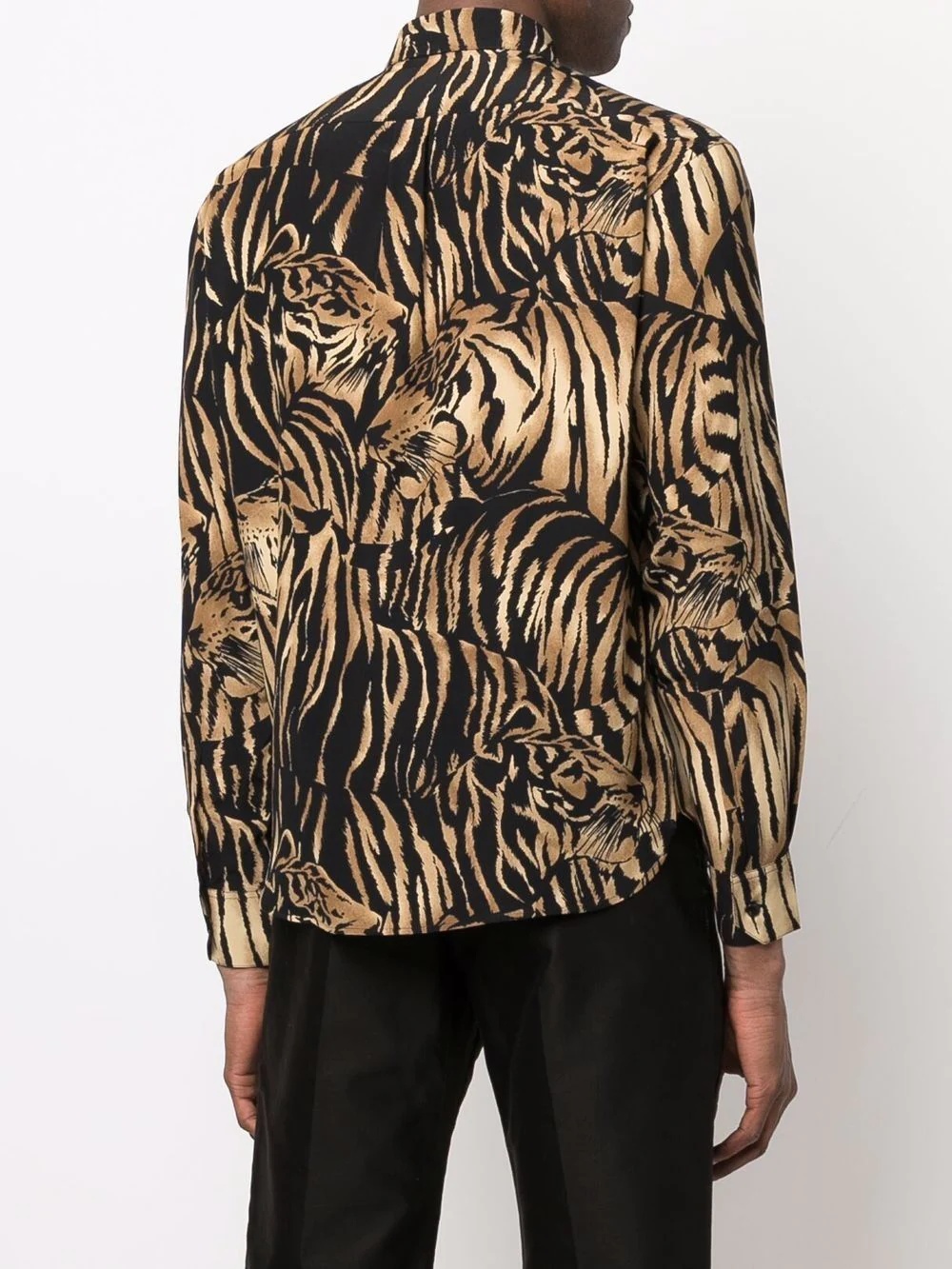 silk tiger-print shirt - 4