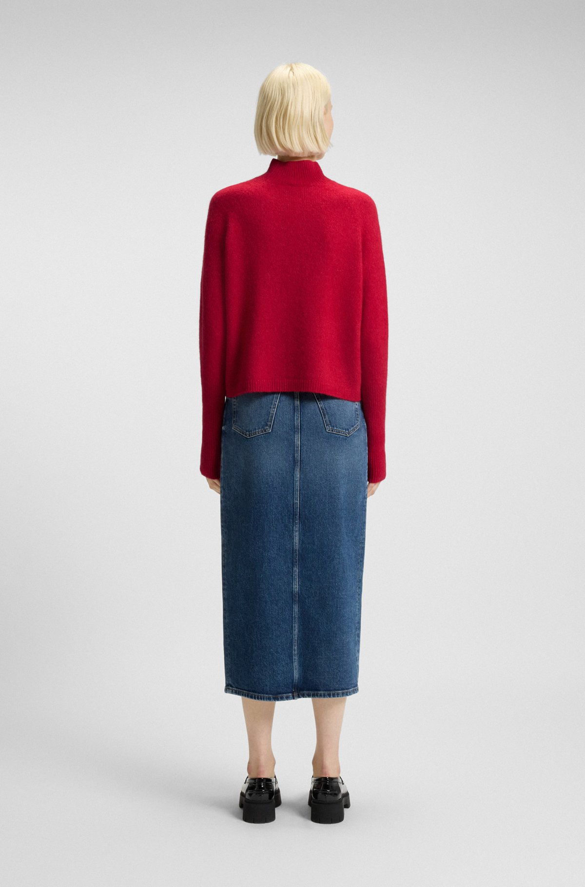 RELAXED-FIT MOCK-NECK SWEATER IN A WOOL BLEND - 4