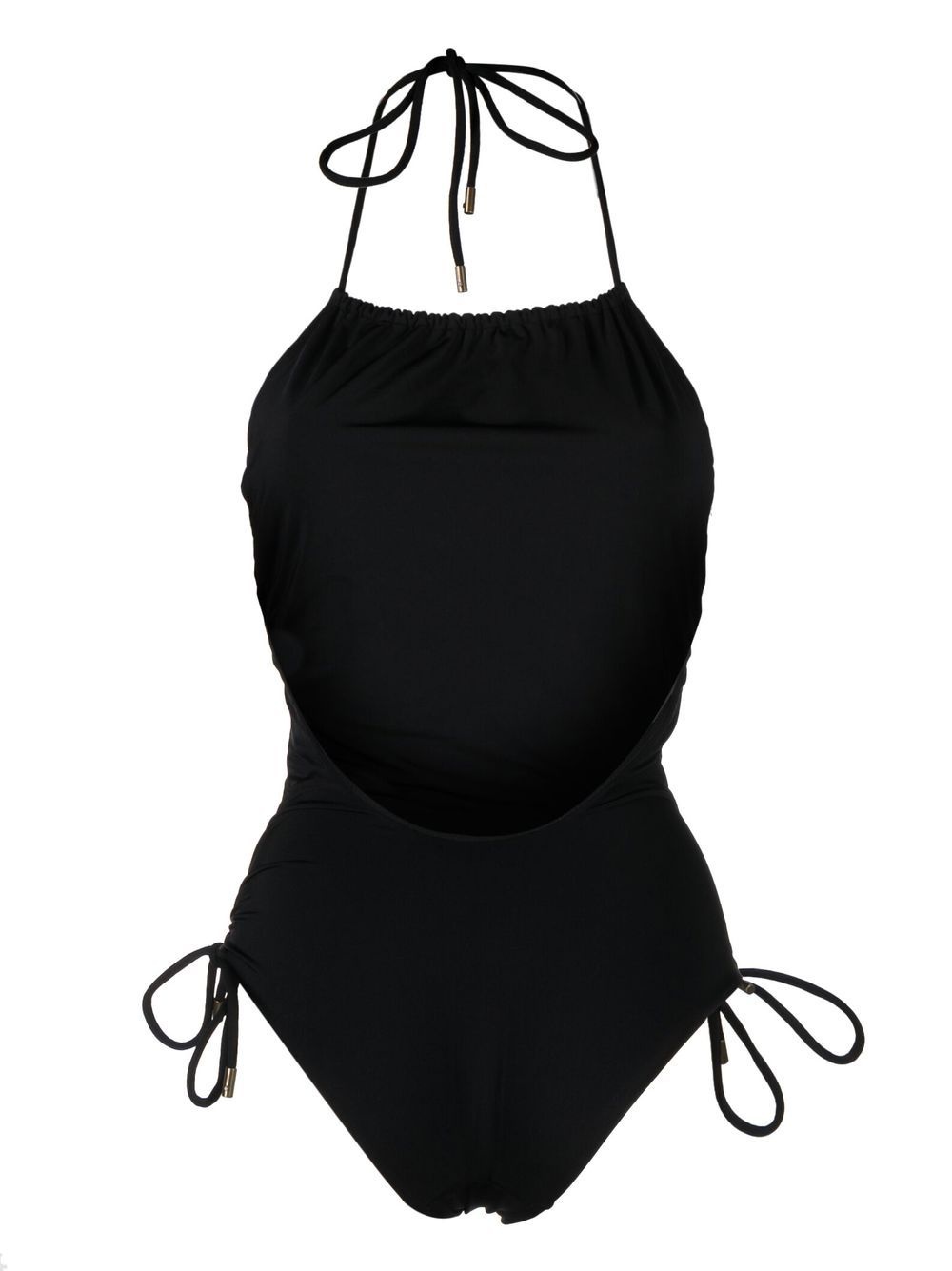 lace-up detail swimsuit - 2