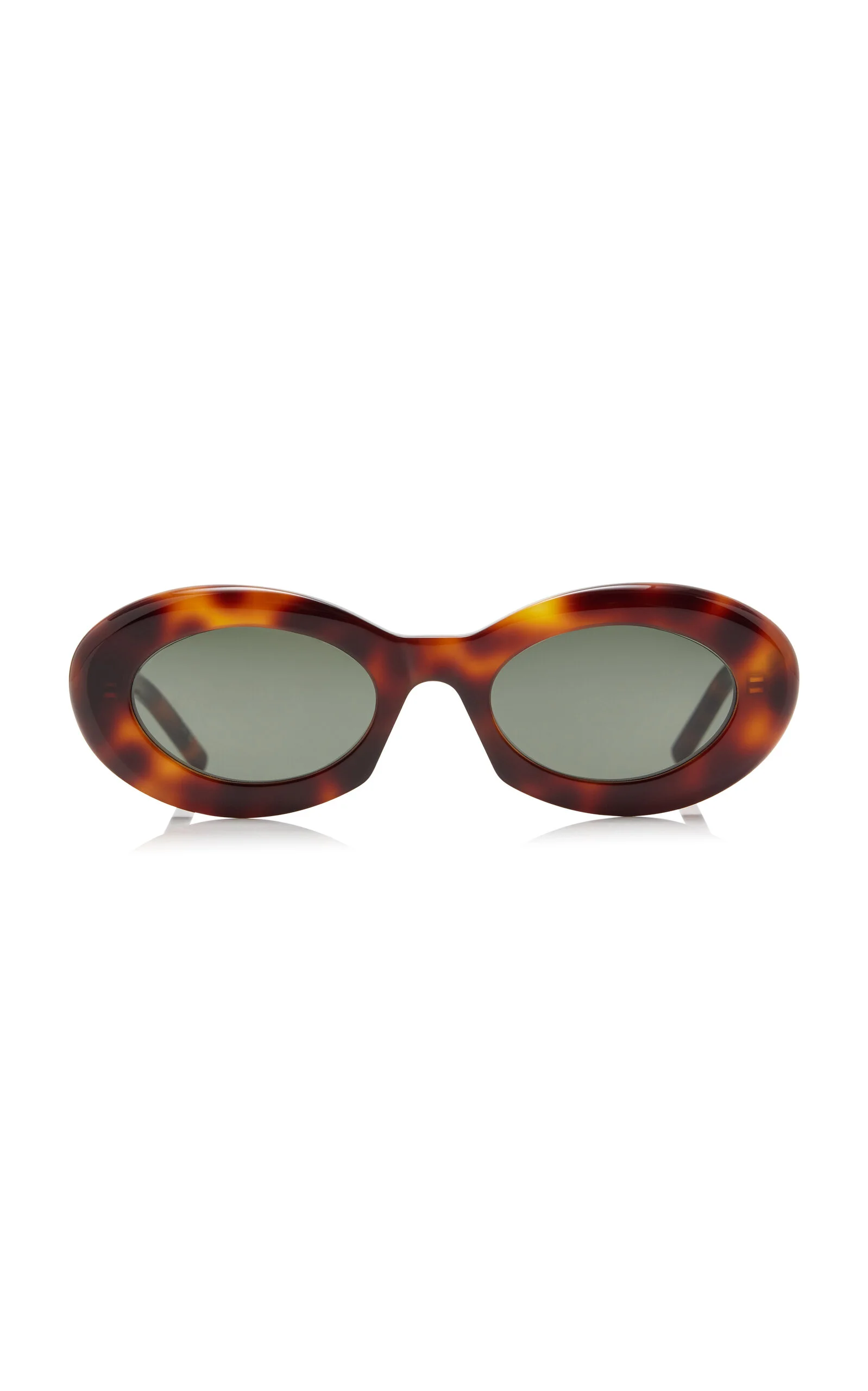 Oval-Frame Acetate Sunglasses brown - 1