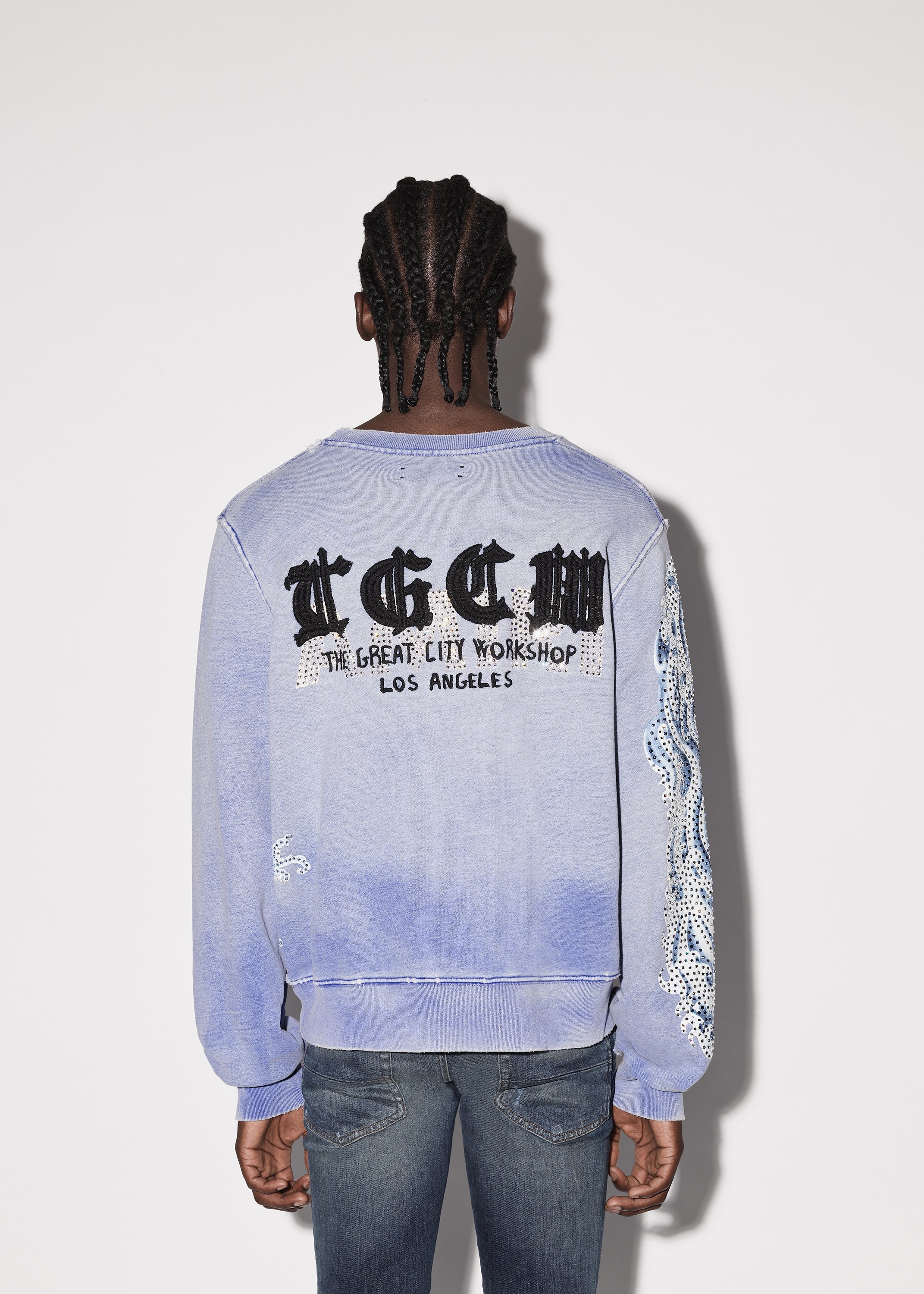 T.G.C.W. CRYSTAL KOI WAVE CREWNECK - 4