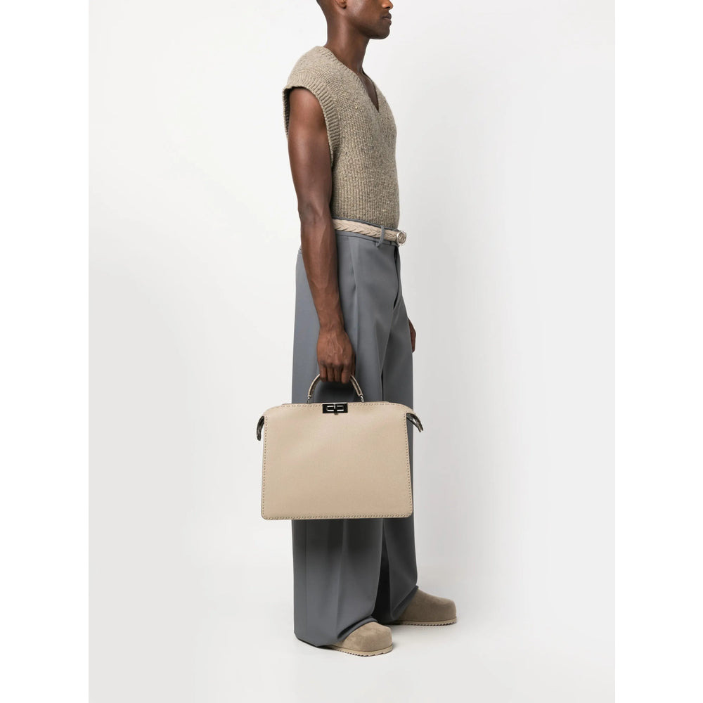Fendi Neutrals Tote Bags Men - 4