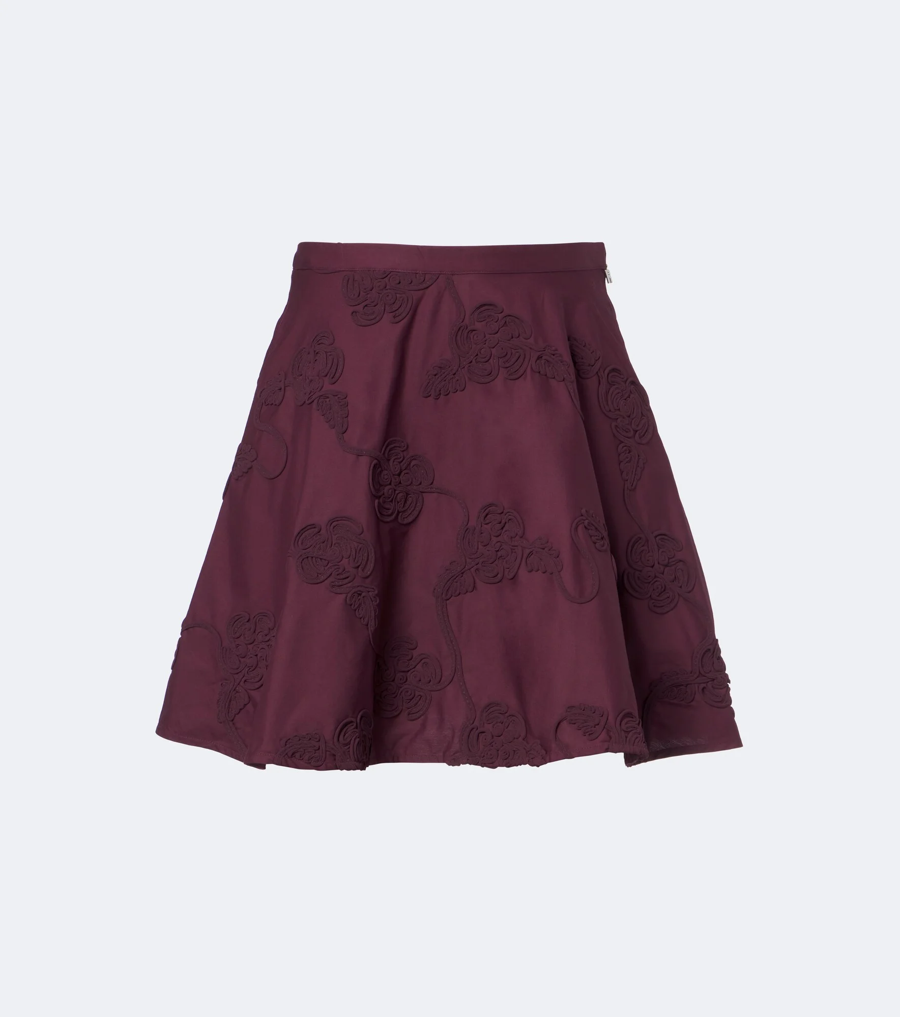 Embroidered cotton poplin miniskirt - 1