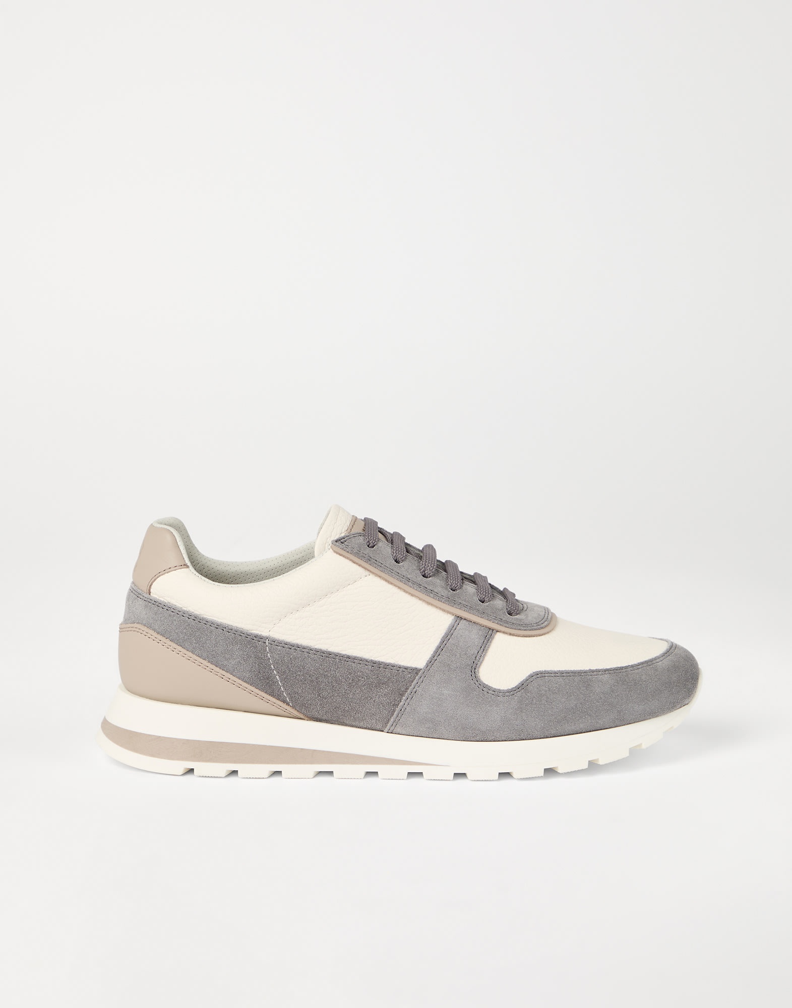 Washed suede and calfskin runners - 5