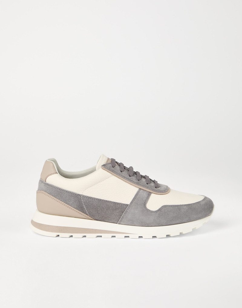Washed suede and calfskin runners 5
