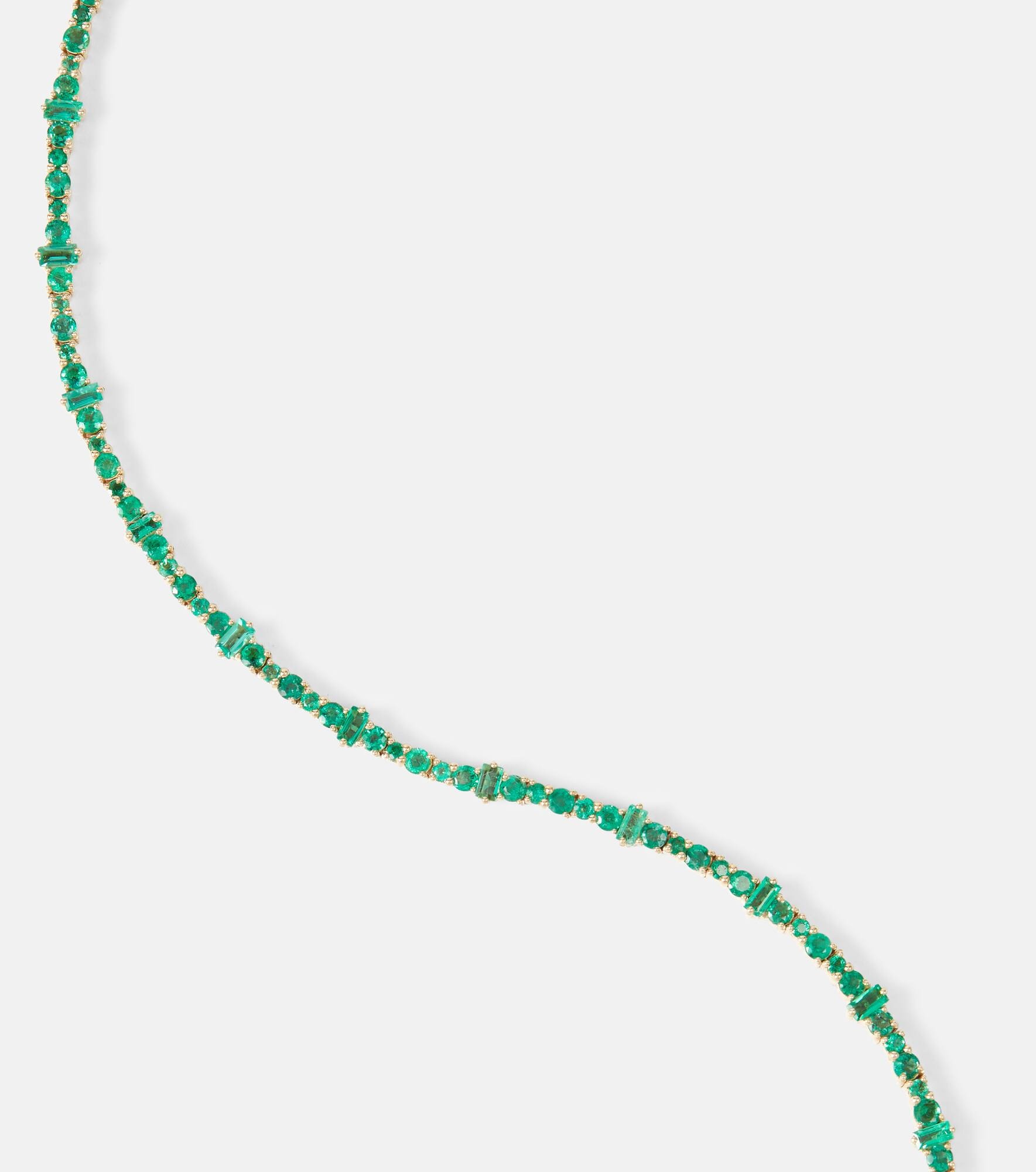 Rivulet 18kt gold bracelet with emeralds - 5