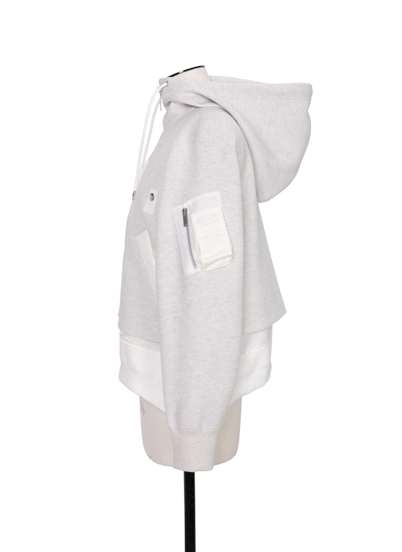 sacai Sponge Sweat x Nylon Twill Hoodie outlook