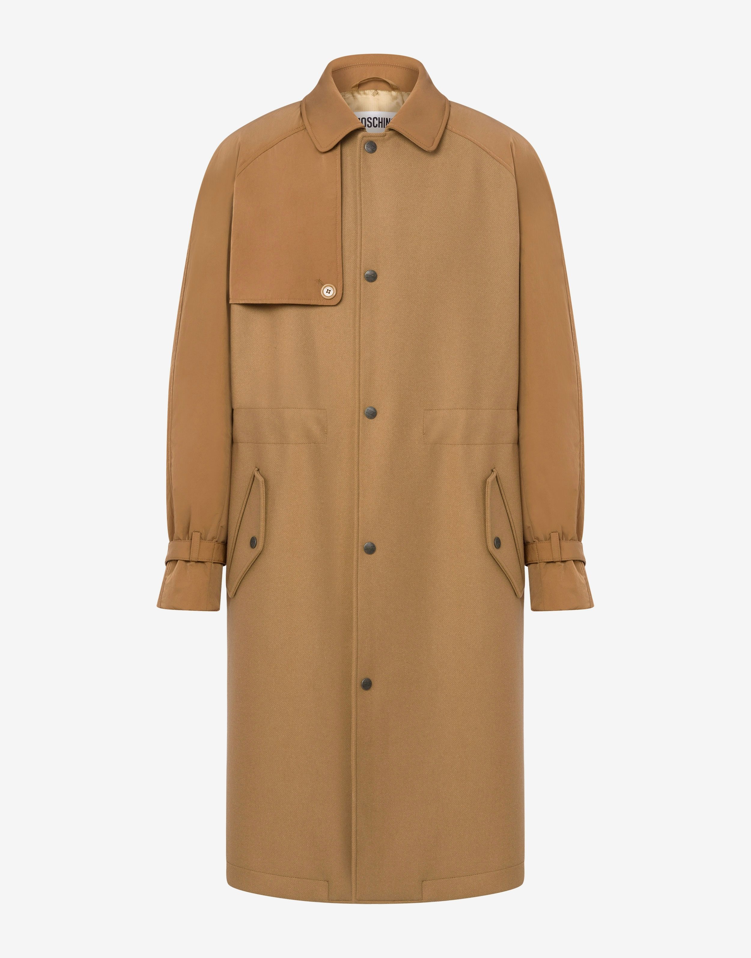 WOOL CLOTH AND NYLON COAT - 1