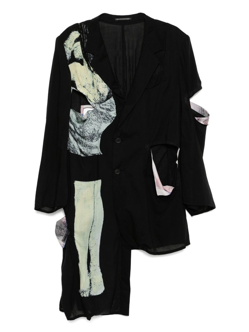 graphic-print blazer 1