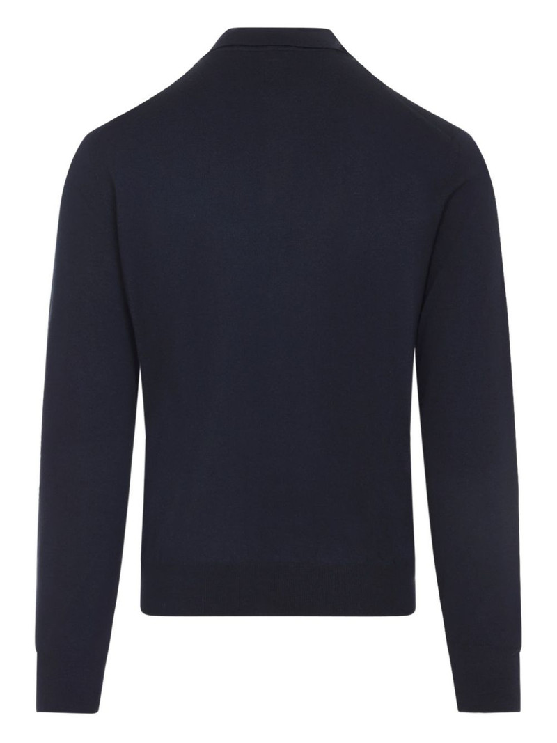 Canali buttoned cashmere polo shirt outlook