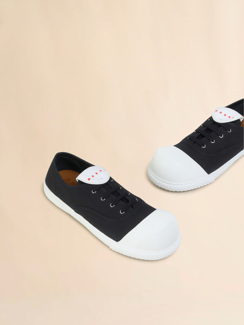 BLACK CANVAS NEW WAVE SNEAKER - 5