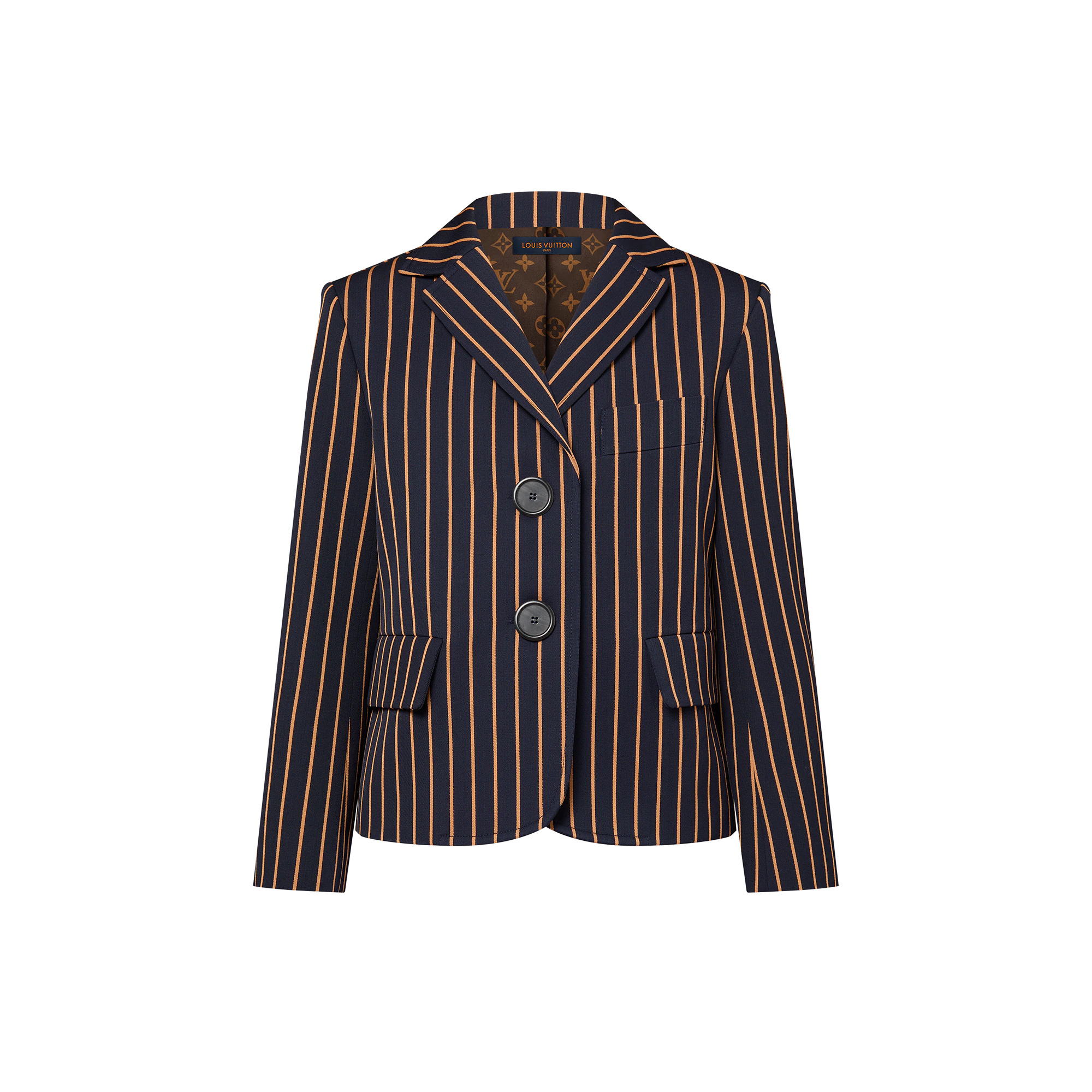 Striped Wool Blazer - 1