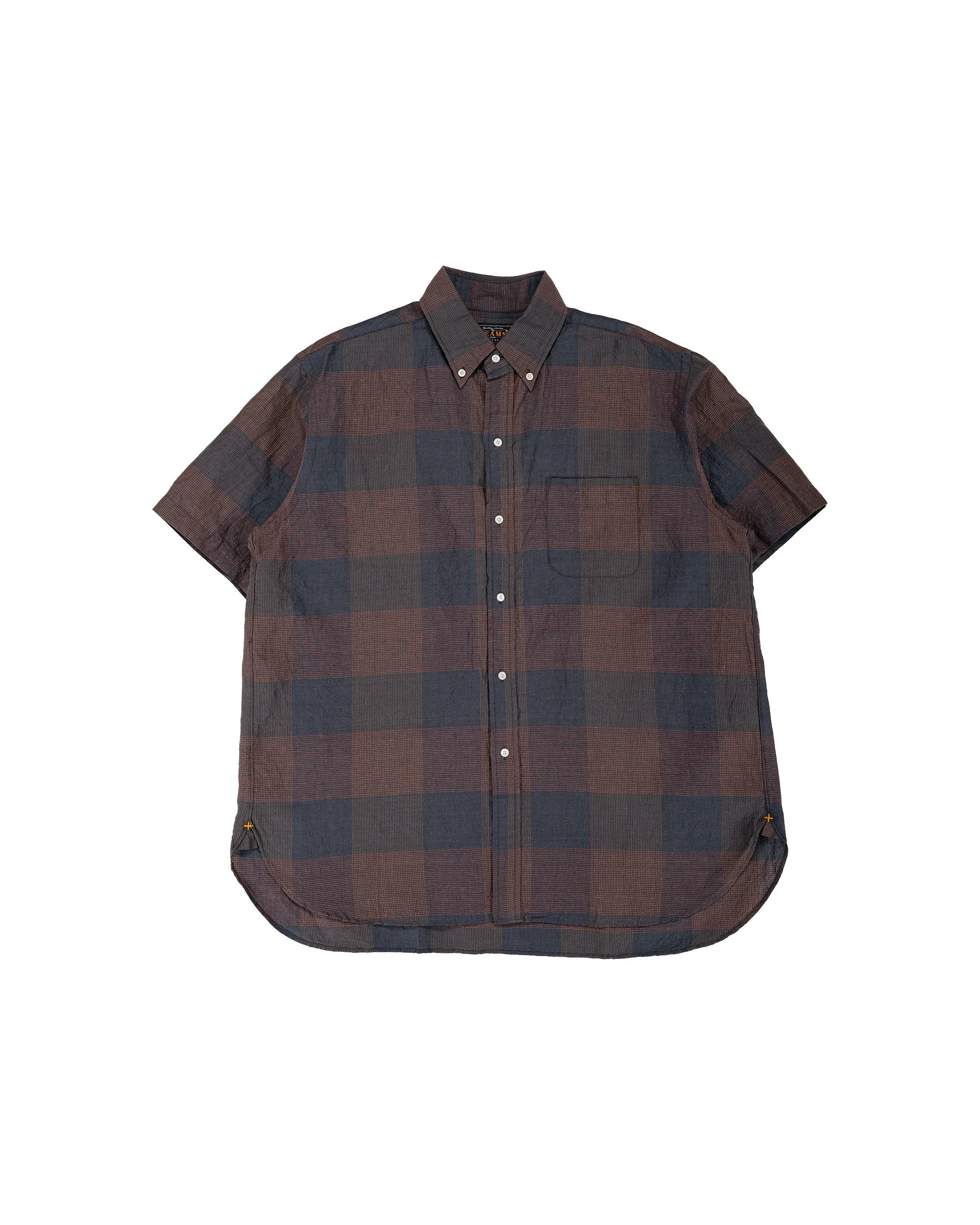 B.D. Classic Fit Cotton Linen Cord Check Navy/Pink - 1