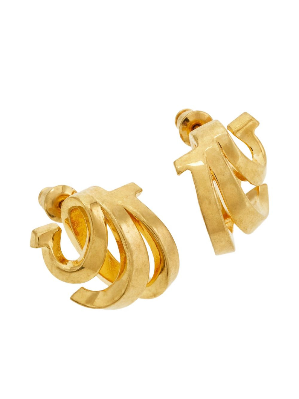 triple Gancini hoop earrings - 4