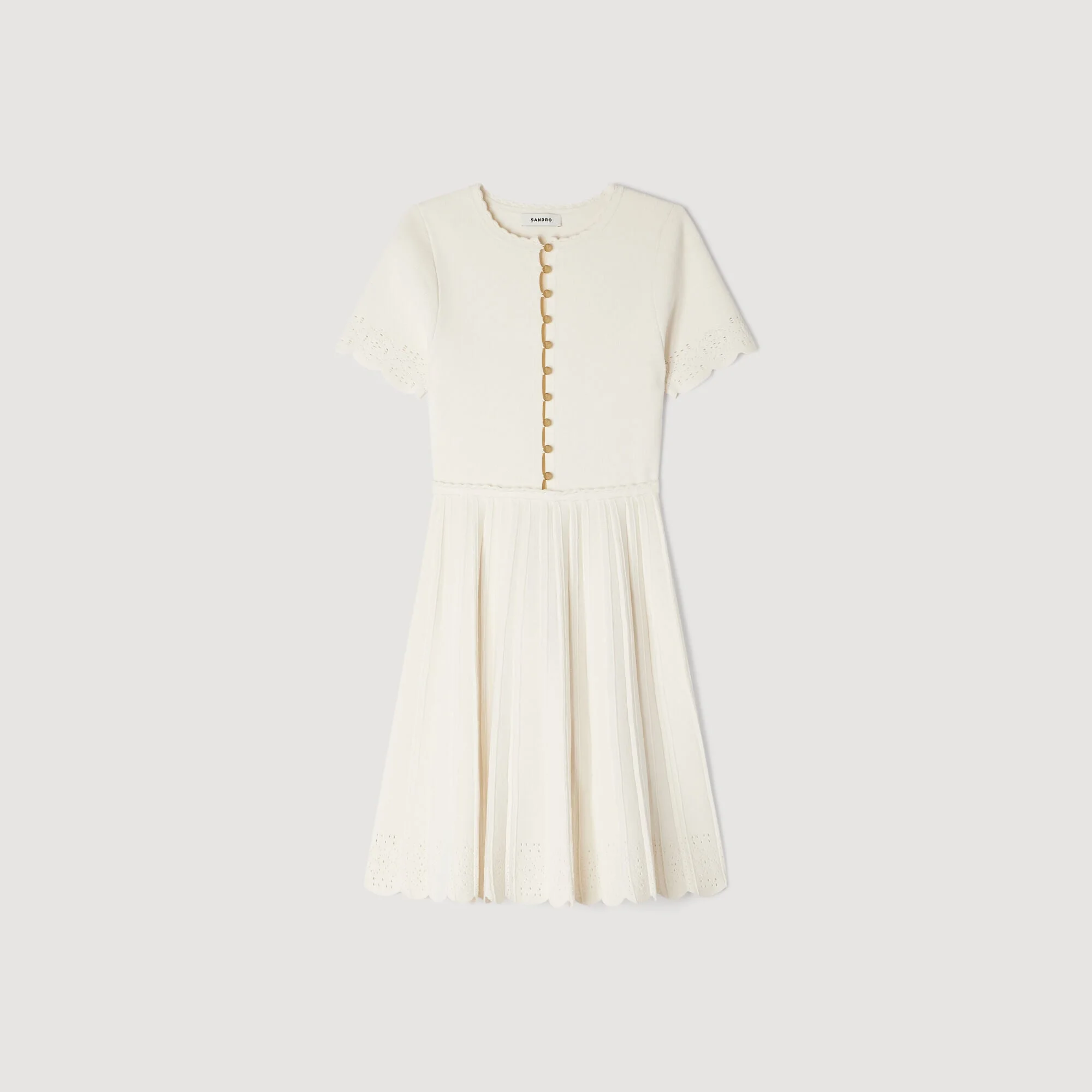 POINTELLE KNIT MINI DRESS - 1