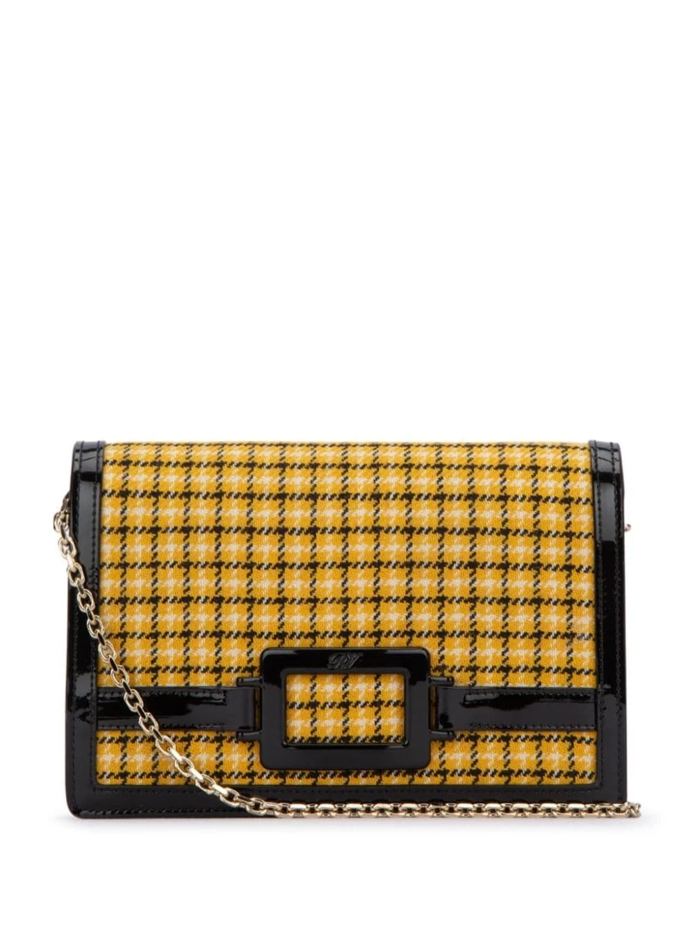 check print clutch bag - 1