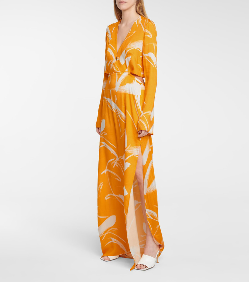 GALVAN Lido printed jersey maxi dress outlook