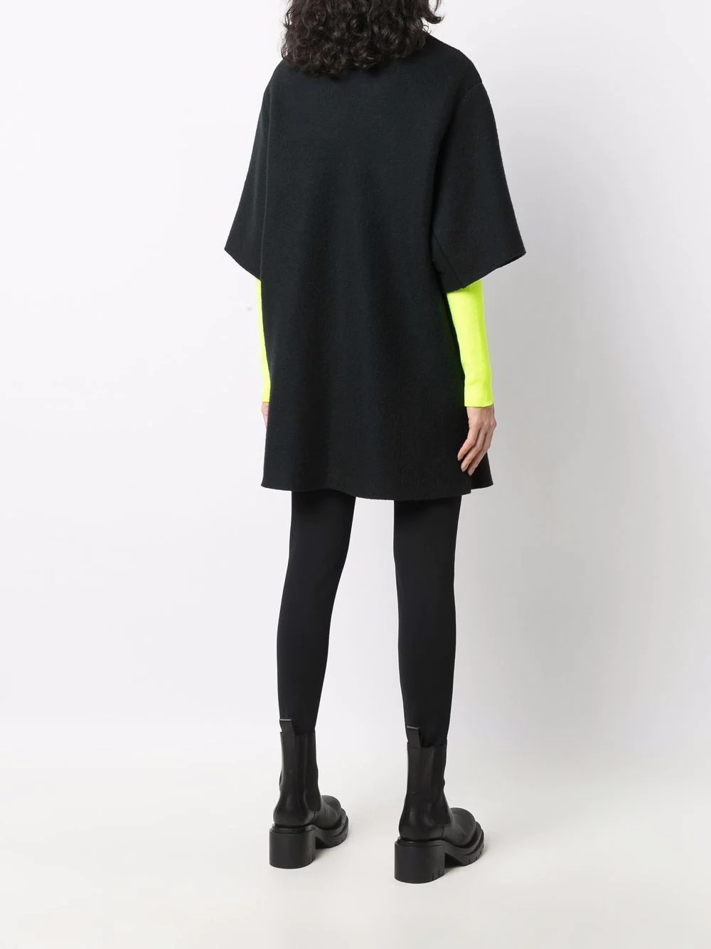 embroidered-logo knitted dress - 4