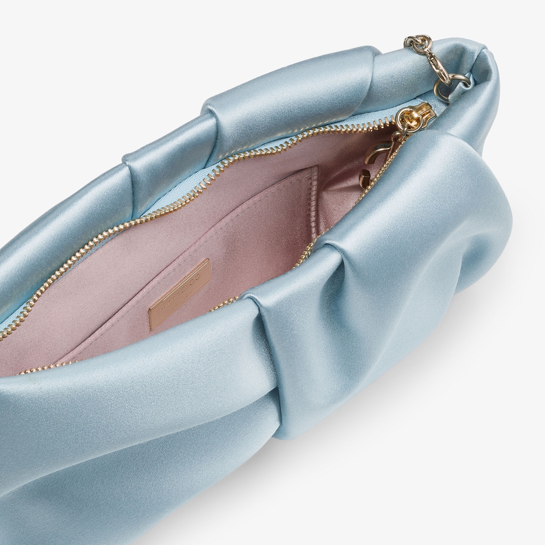 Bonny Clutch
Ice Blue Satin Clutch Bag - 5