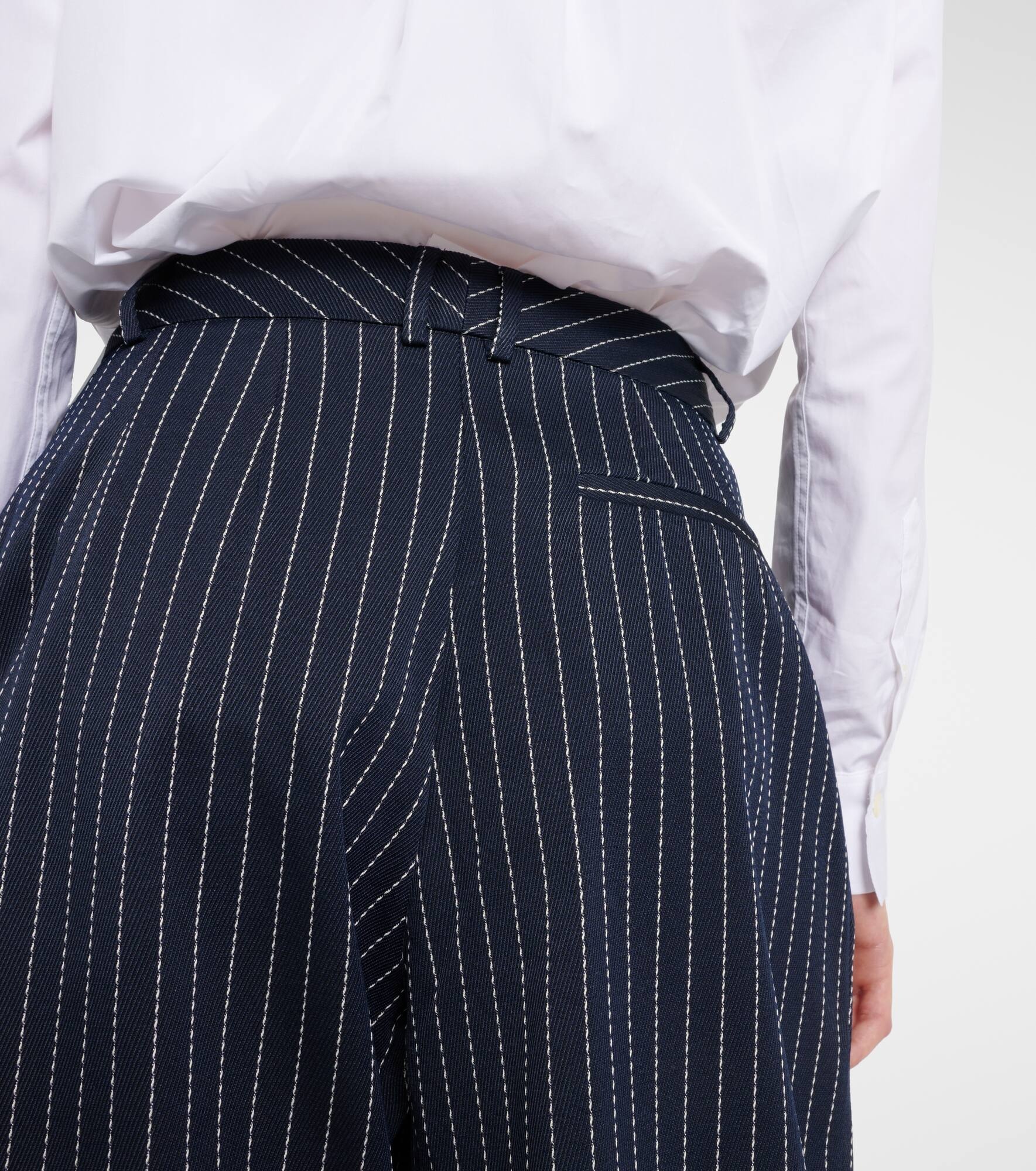 Ripley pinstripe twill wide-leg pants - 6