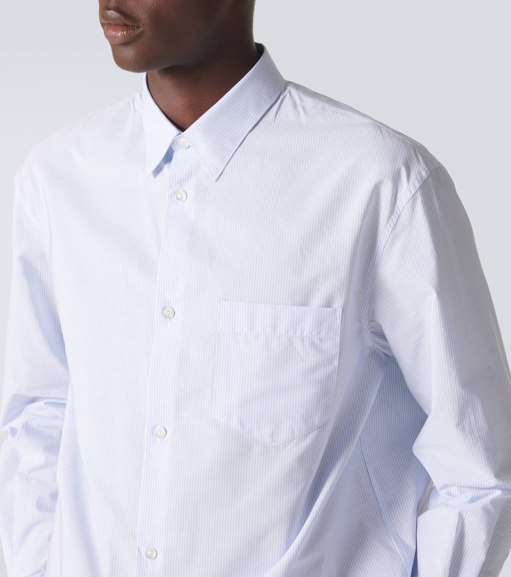 Striped cotton poplin shirt - 5
