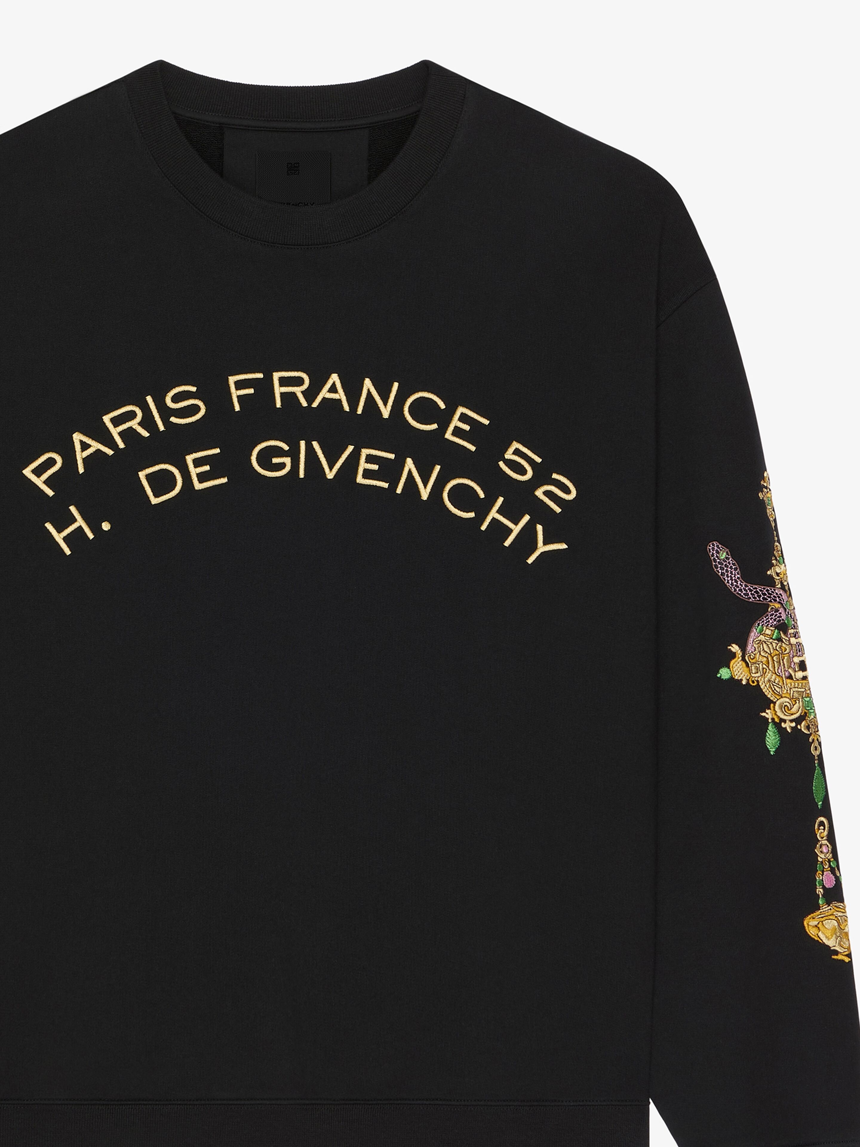 SWEATSHIRT IN FLEECE WITH CHANDELIER AND SNAKE - 4