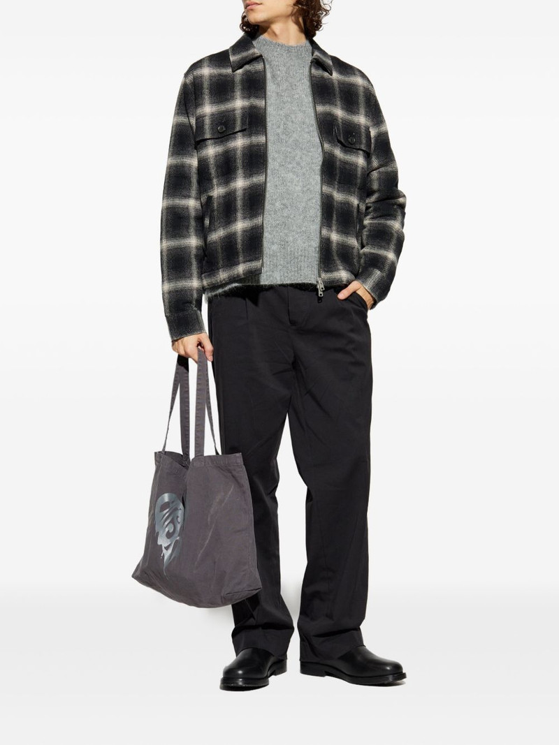 ALLSAINTS Bayo plaid zip-up overshirt outlook