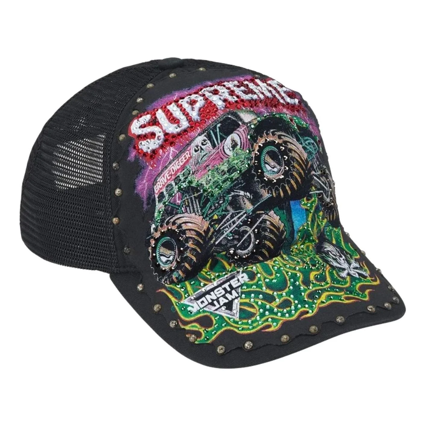 Supreme x Grave Digger SS26 Mesh Back 5-Panel 'Black' SUP-SS26-1053 - 1