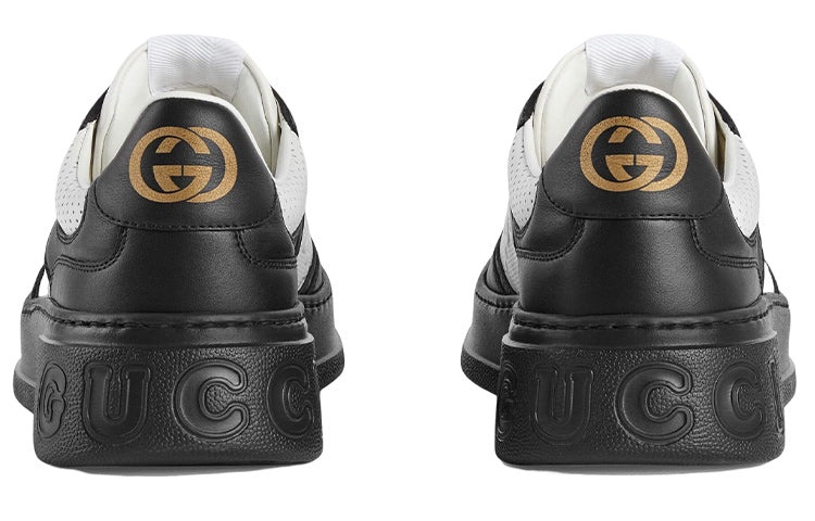 Gucci GG Embossed Sneaker 'Black White Leather' 669582-AAA4T-1068 - 4