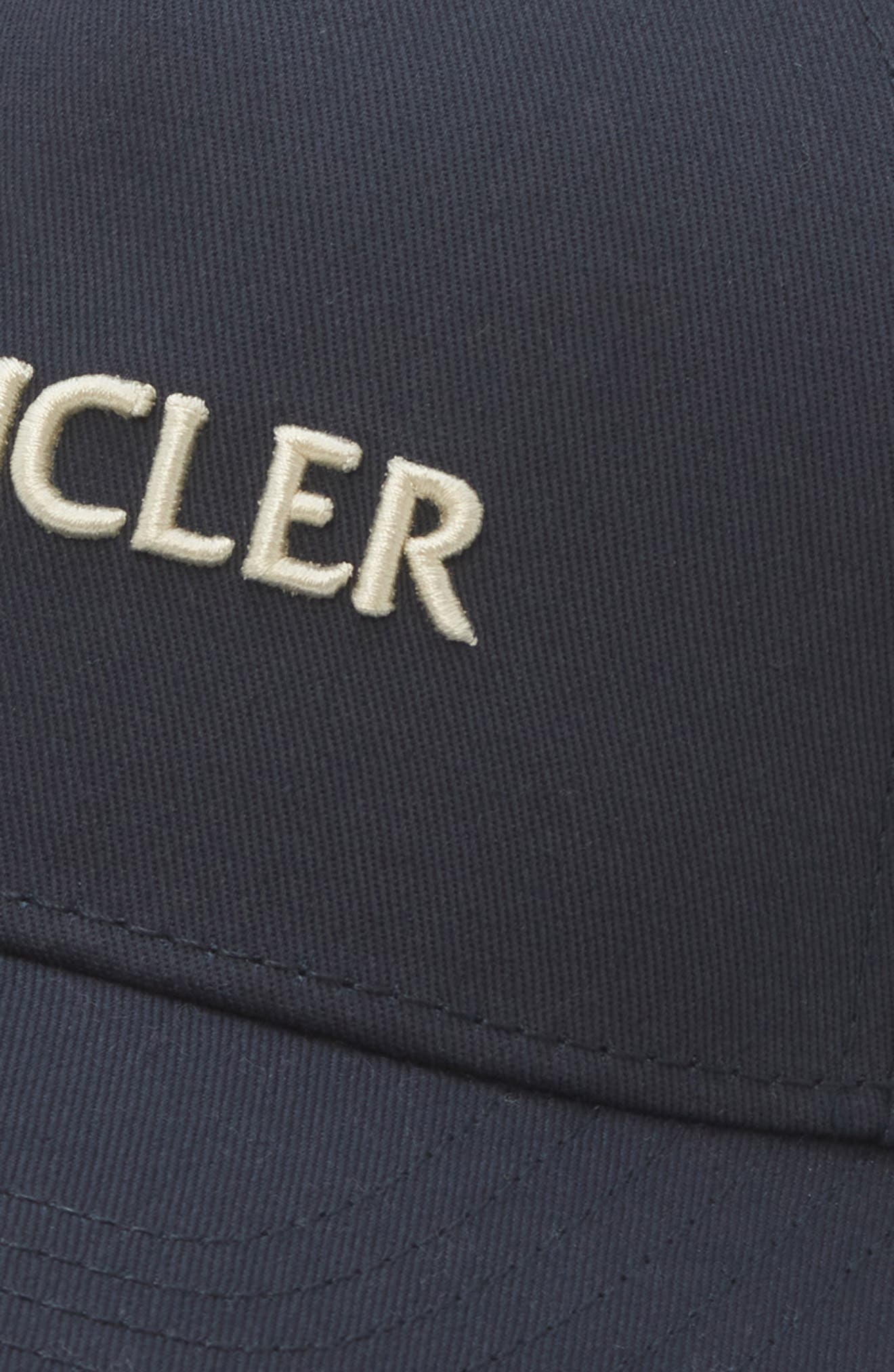 Moncler Embroidered Logo Adjustable Baseball Cap in Dark Navy Blue at Nordstrom - 4