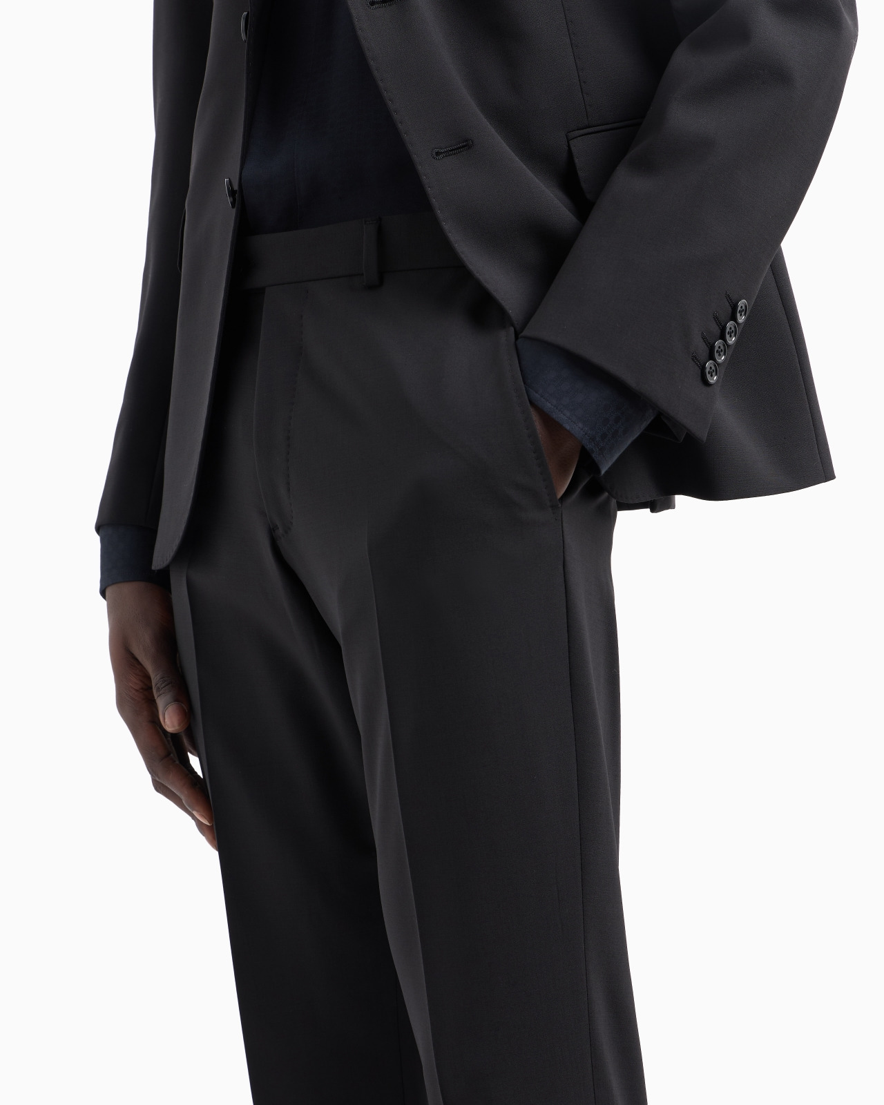 SINGLE-BREASTED SUIT IN VIRGIN-WOOL TWO-WAY STRETCH CANVAS - 7