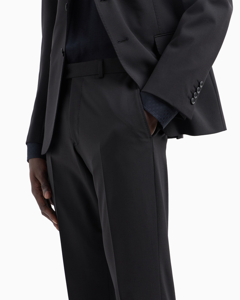 SINGLE-BREASTED SUIT IN VIRGIN-WOOL TWO-WAY STRETCH CANVAS 7
