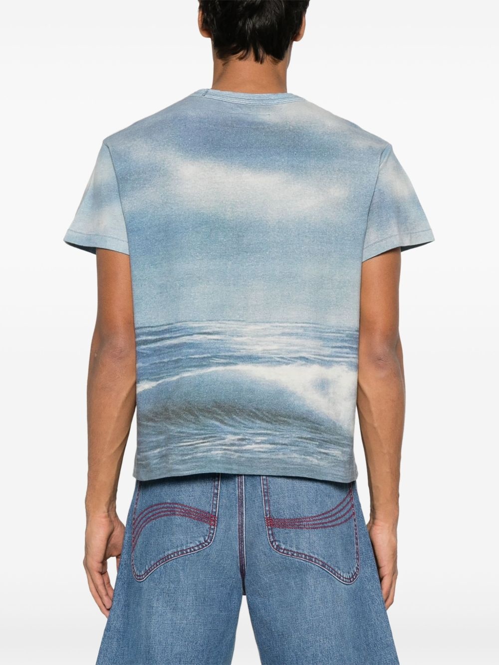 landscape-print T-shirt - 3