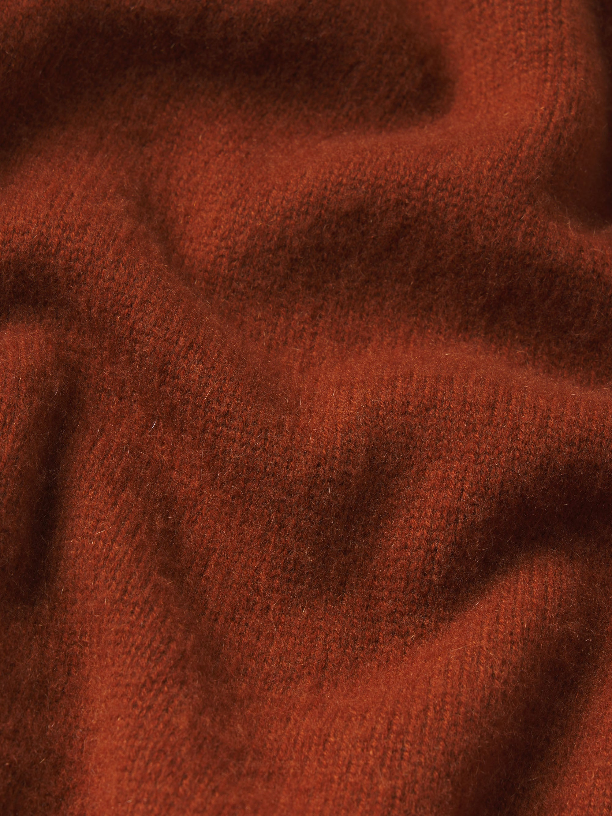 The Cashmere Brushed Sweater in Rust - 7