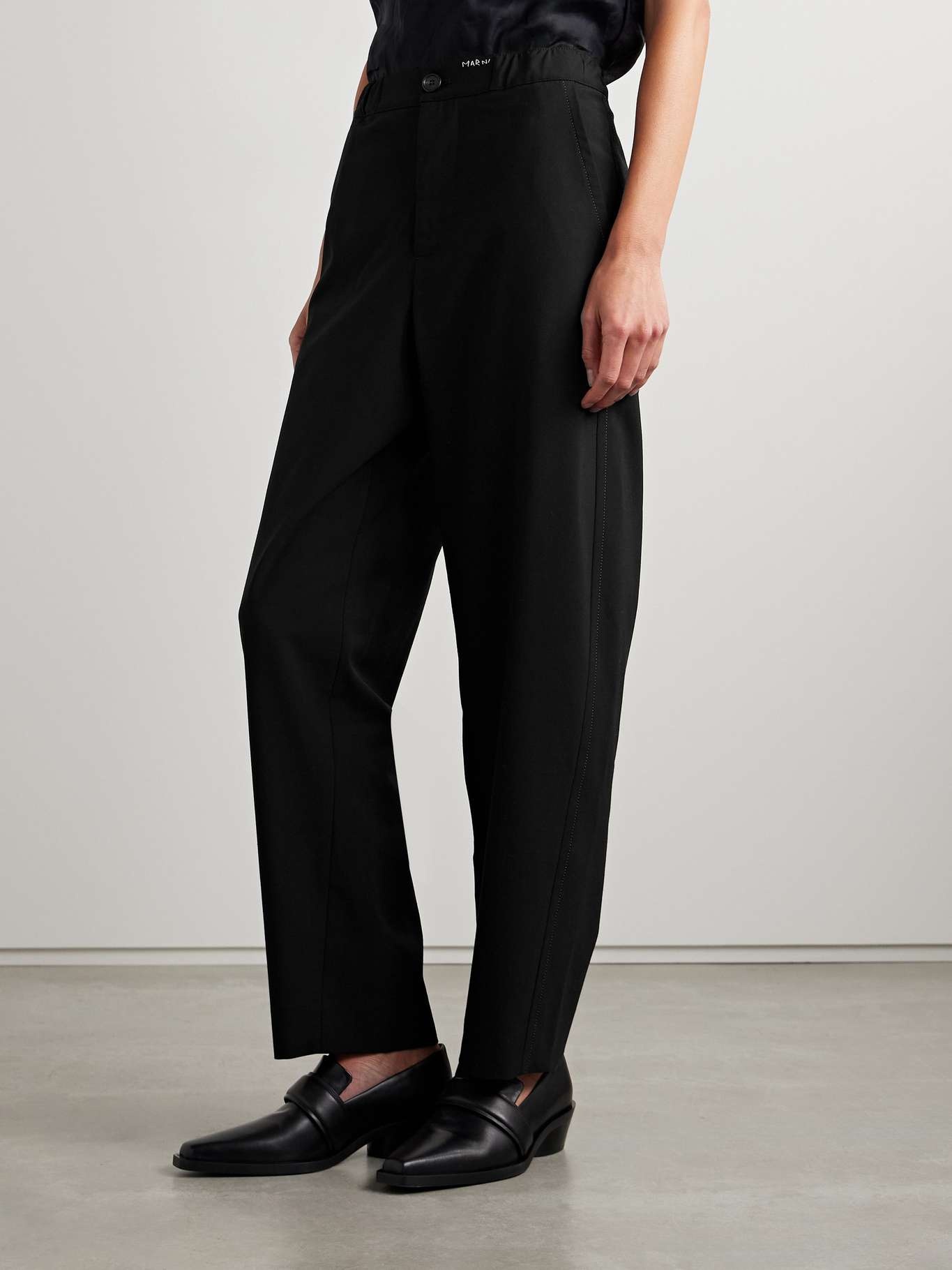 Crepe straight-leg pants - 3