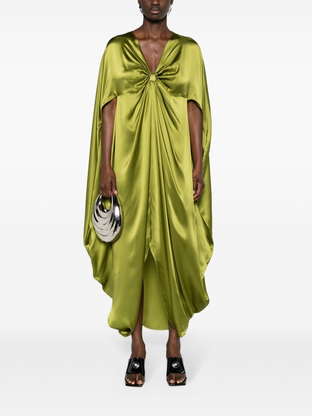 Azores knotted silk kaftan - 2