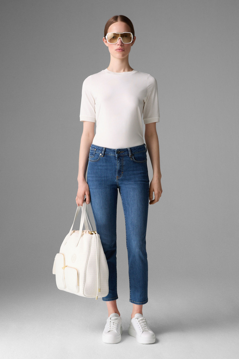 BOGNER Slim fit Julie 7/8 jeans in Washed denim blue outlook