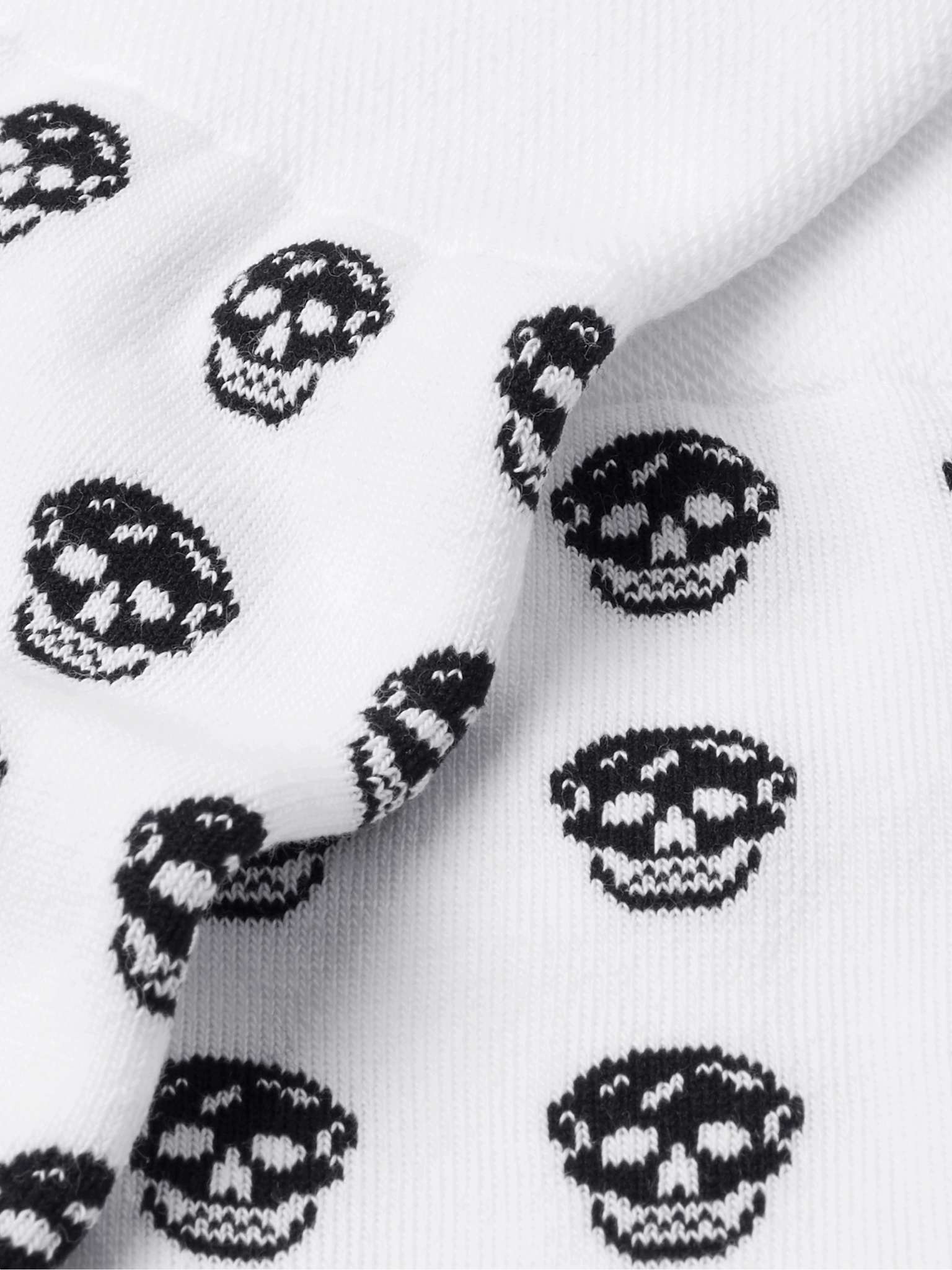Skull-Intarsia Cotton-Blend Socks - 2