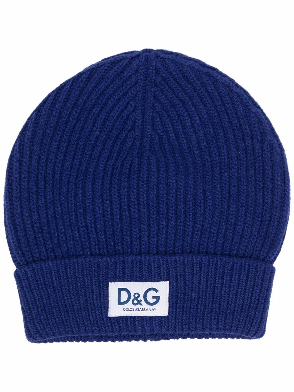 logo-patch wool beanie - 1