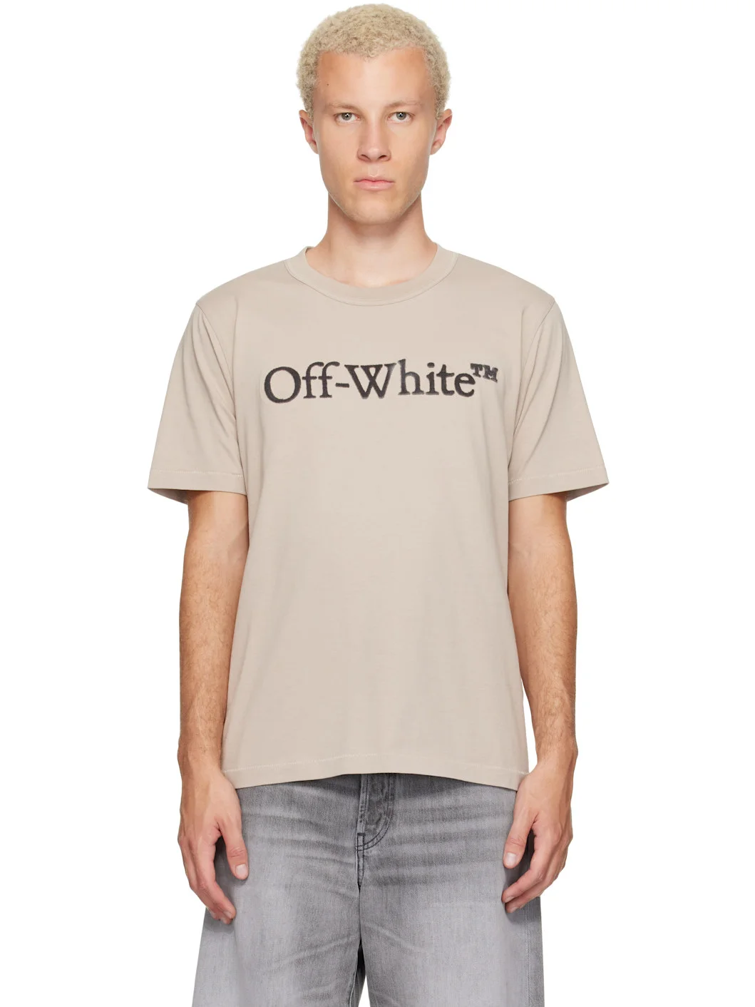 Beige Big Bookish Regular T-shirt - 1