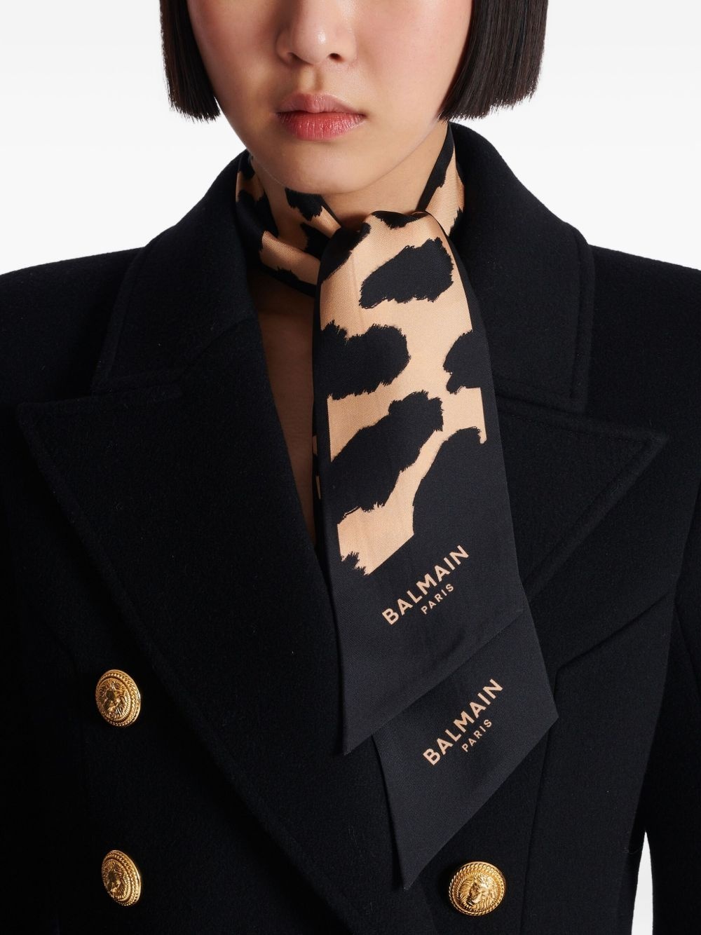 leopard-print silk bandana - 3
