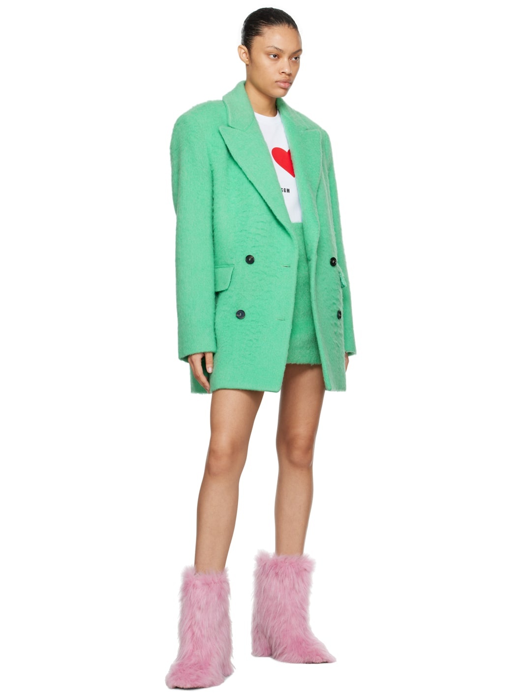 Pink Furry Boots - 5