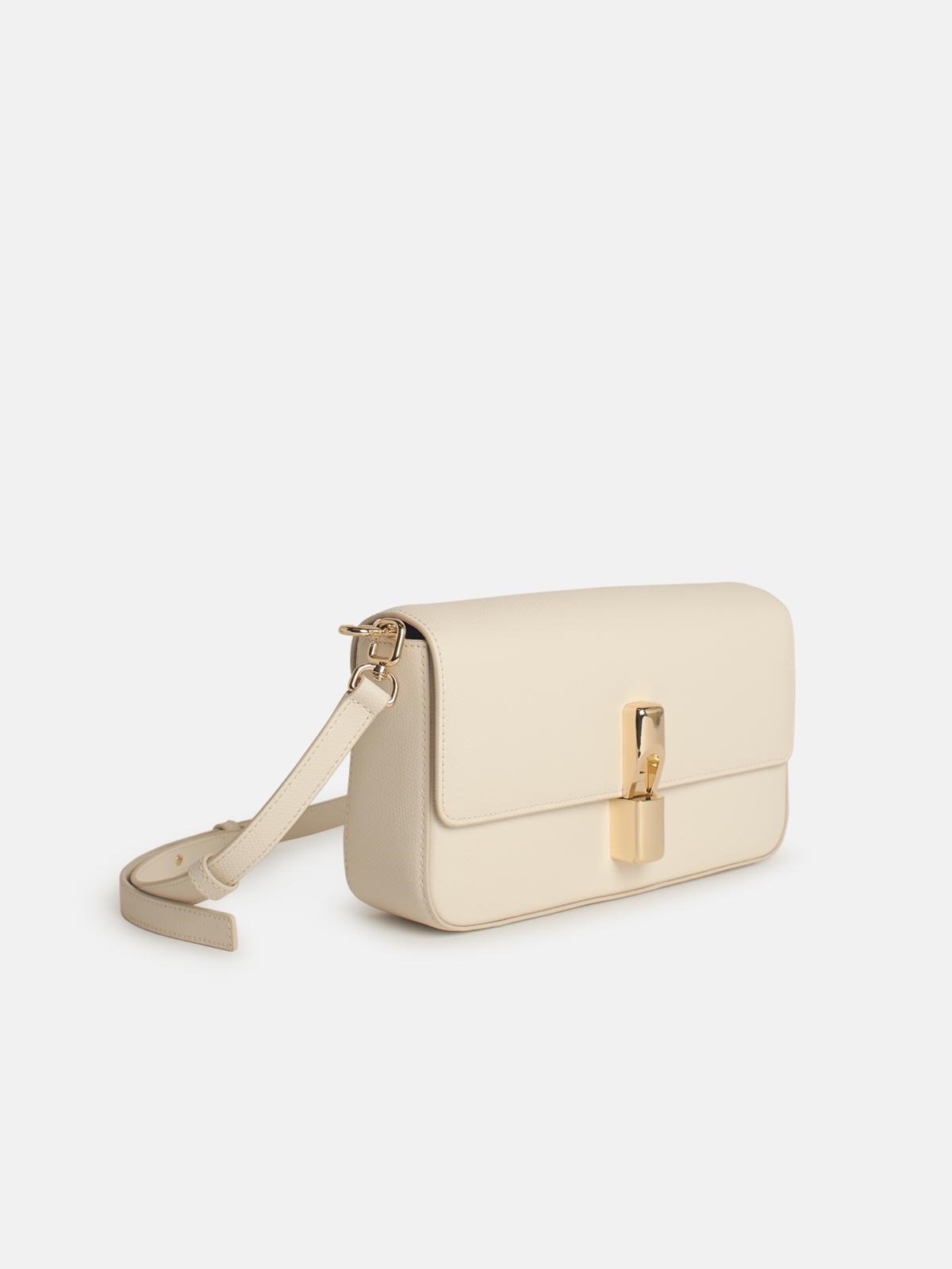 'IRIDE' SMALL CREAM LEATHER CROSSBODY BAG - 2