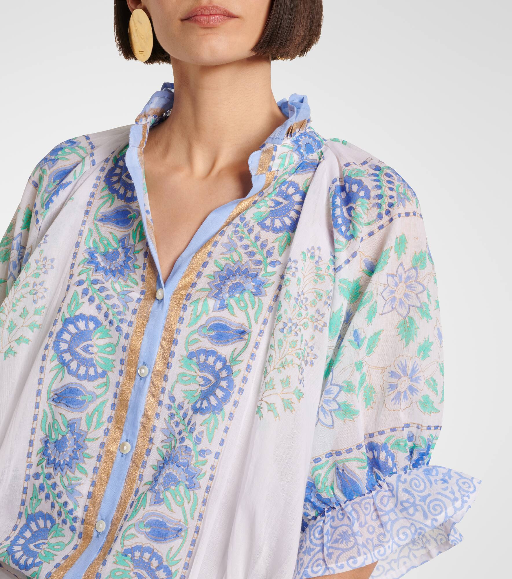 Paisley cotton minidress - 4