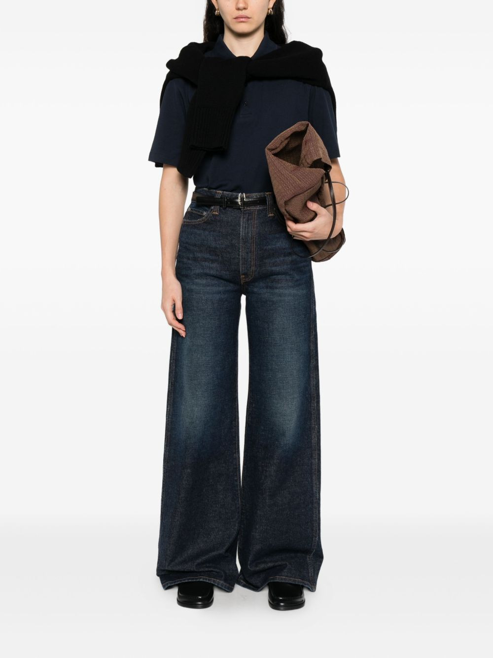 three-button cotton polo shirt - 2