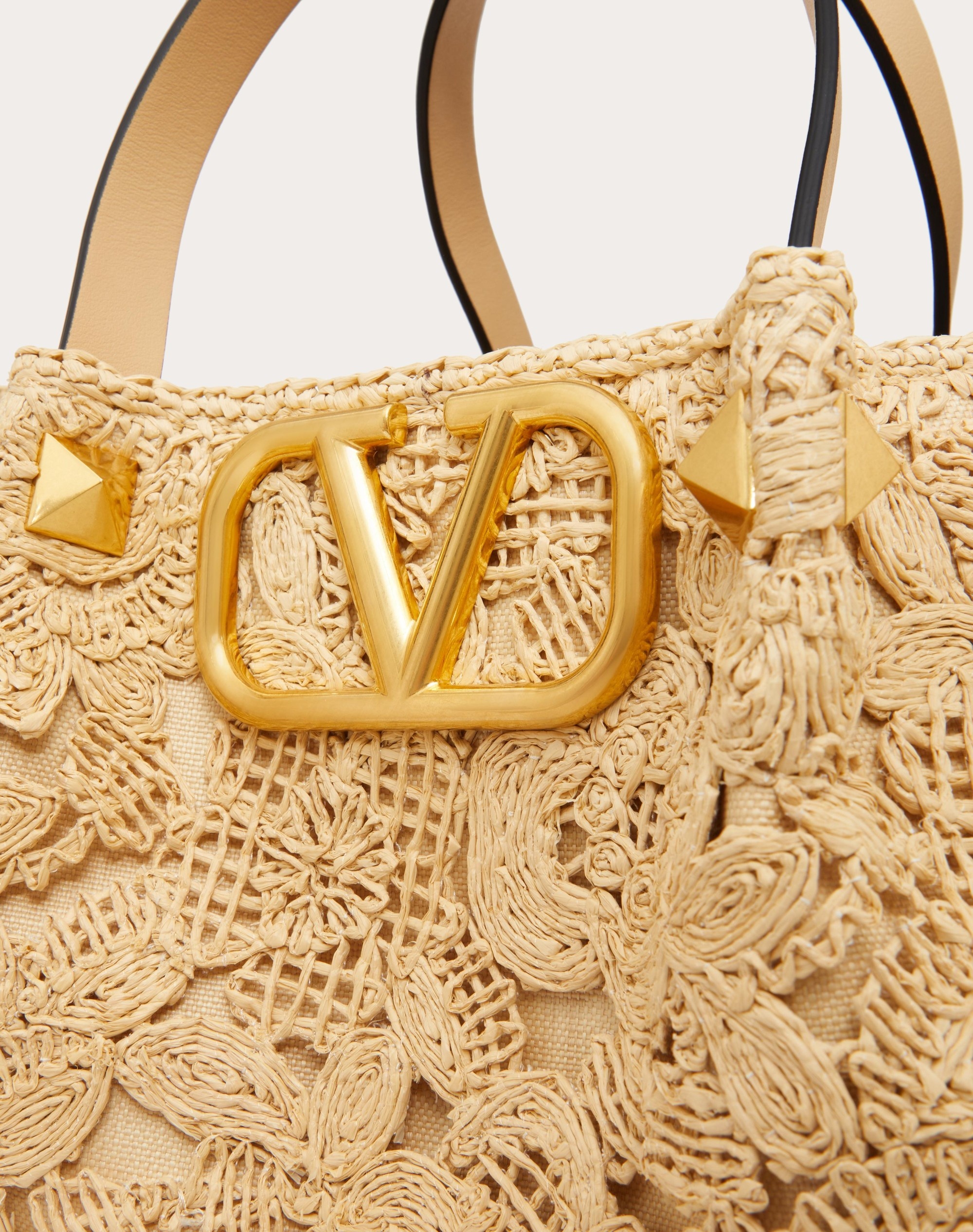 MEDIUM SHOPPING BAG IN LACE-EFFECT RAFFIA - 8