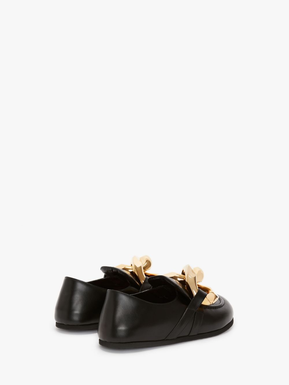 CLOSED BACK LEATHER CHAIN LOAFER - 3