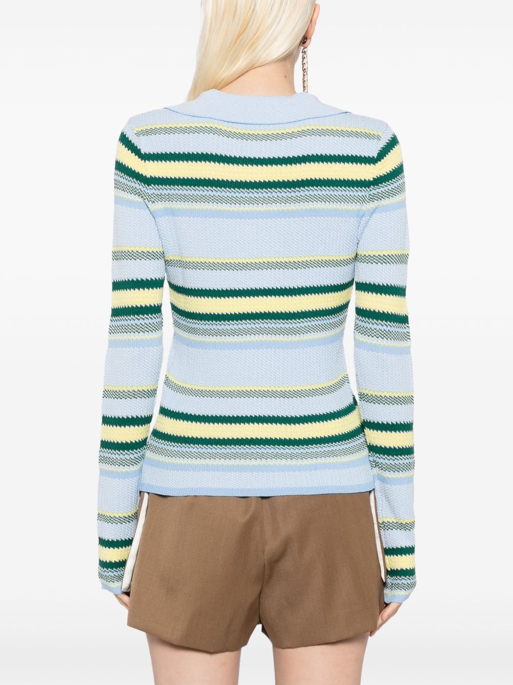 striped-jacquard top - 4