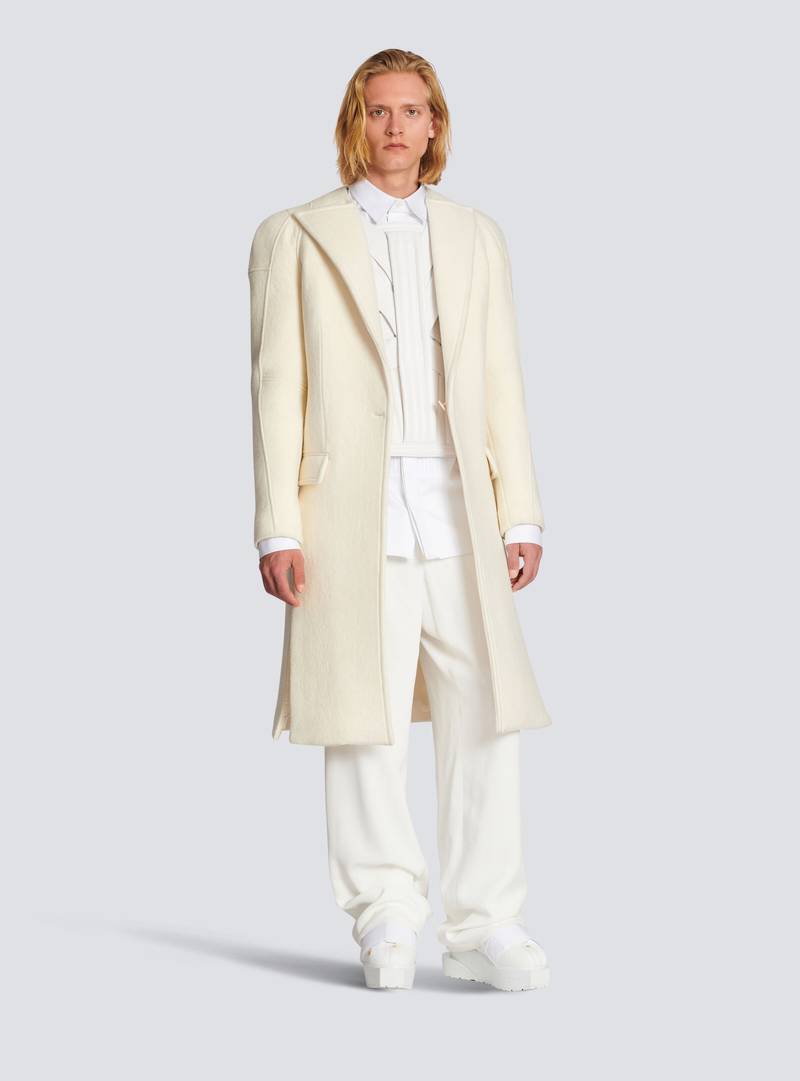 Balmain Long wool coat outlook
